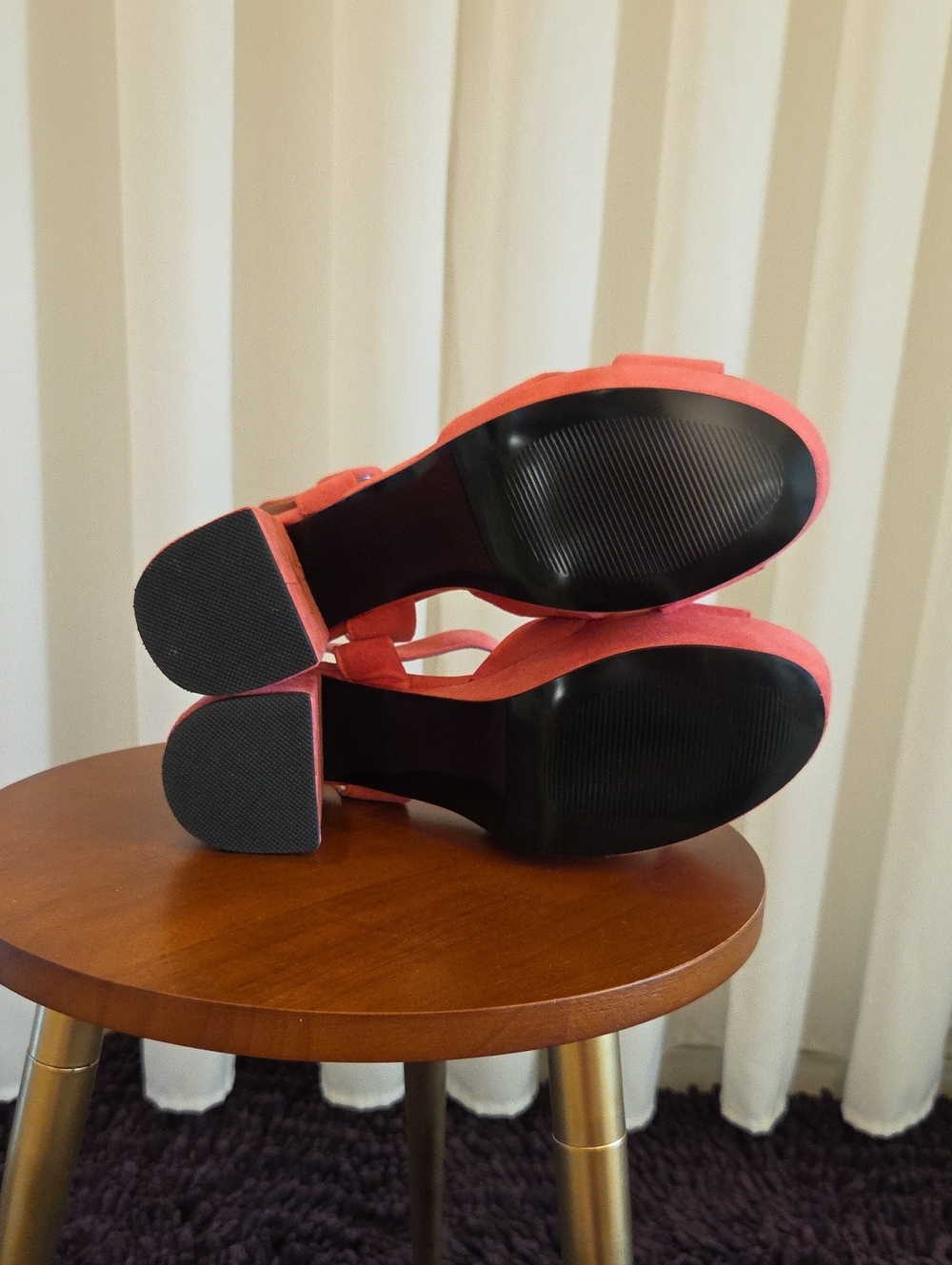 FSJ Platform Strappy Sandal Pink Suede 7.5M New In Box - Picture 8 of 9